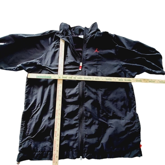 Vintage Michael Jordan Black Nylon Zipper Up Coat XXL Made In Philippines EUC - Picture 3 of 9
